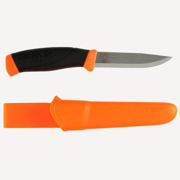 Нож Moraknive Companion F Serrated (S) (оранжевый / черный; нержавеющая сталь)